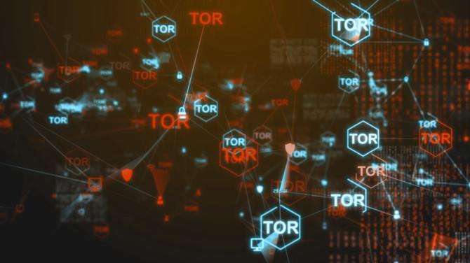 3D illustration of the Tor network symbol for online privacy.